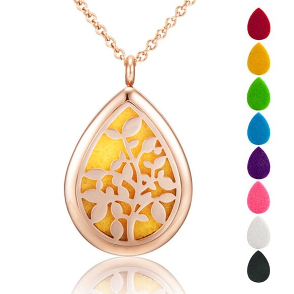 Stainless Steel Aromatherapy locket Necklace - Picture 1 of 3